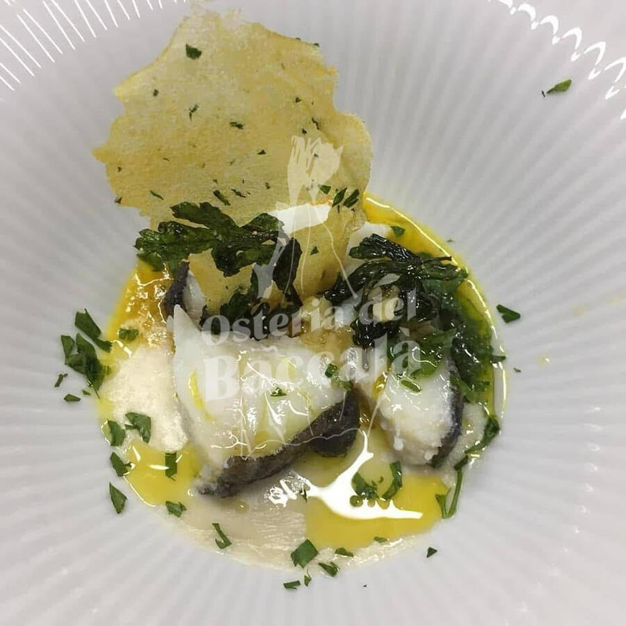 Baccalà con salsa al limone osteria del baccalà