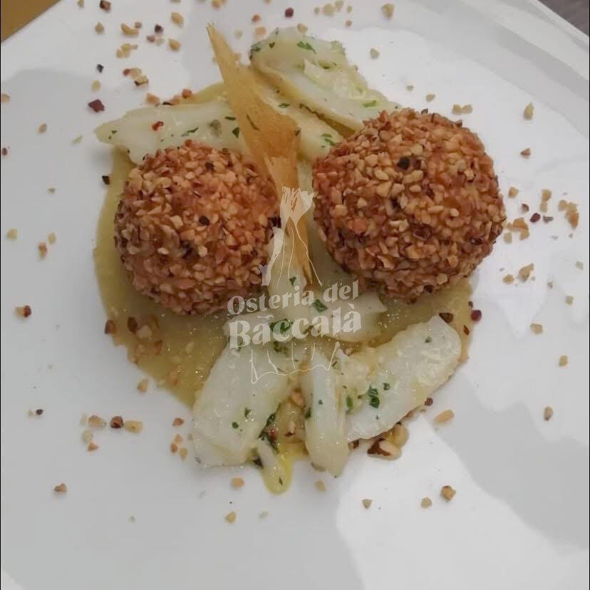 Rocher con nocciole di Teano osteria del baccalà