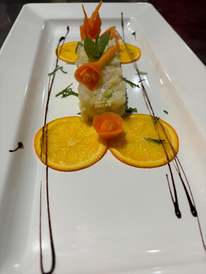 Tartare di baccalà osteria del baccalà